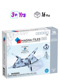 MAGNA-TILES Ice 16-piece Set, Original 3d Magnetic Building Tiles, For Kids Ages 3+  - Image 1