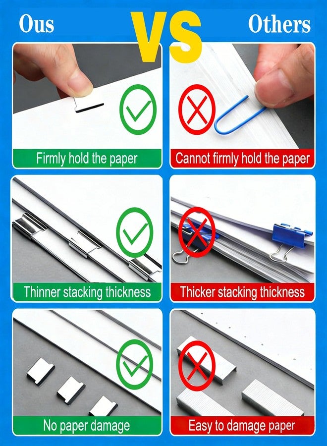 TNDCKP Reusable Portable Paper Clip Dispenser Set (2-Pack) - 40-Sheet Capacity, Includes 140 Metal Refill Clips (40 Silver + 100 Assorted Colors) - Ideal for Home, School, and Office Use (Black & White) - Image 5