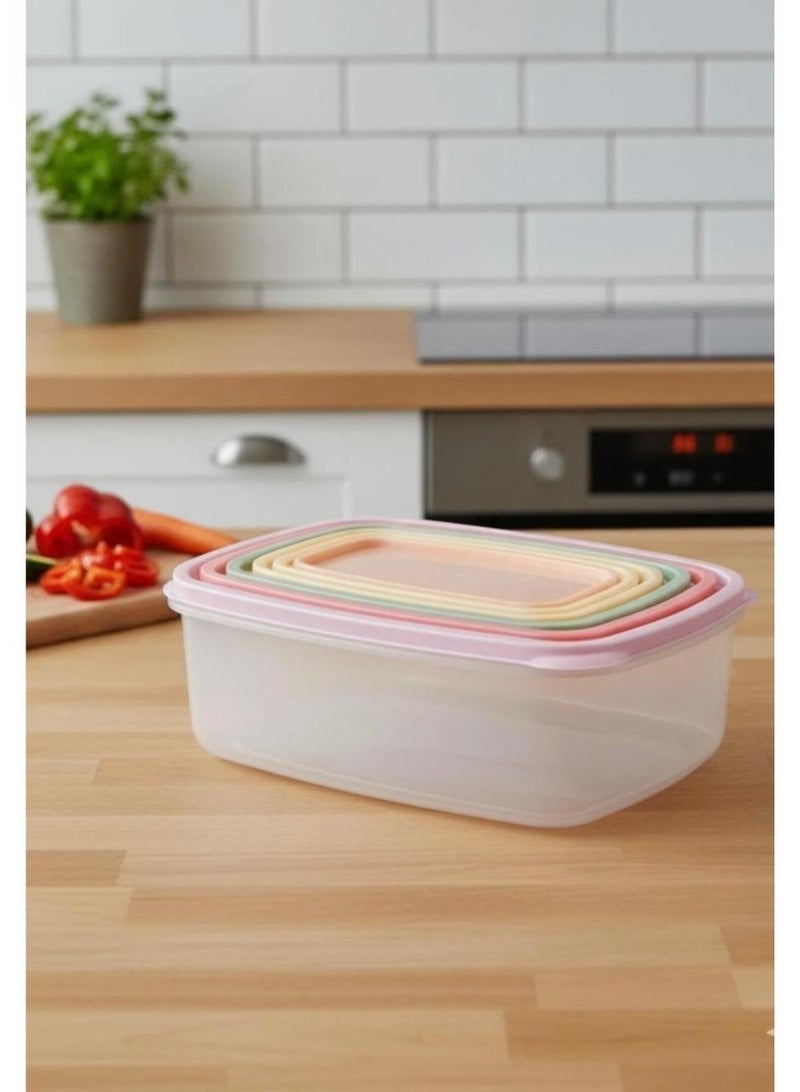 Bee home Rectangular Food Container Transparent Storage Container Set of 6-Piece -300, 500,800,1200,1900& 2900ml - Image 3