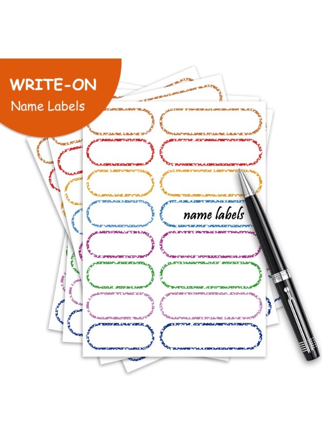 96 PCS Waterproof Bottle Labels Write On Kids Name Labels Self Laminating Self Adhesive Stickers for Daycare School Assorted Sizes And Colors - Image 3