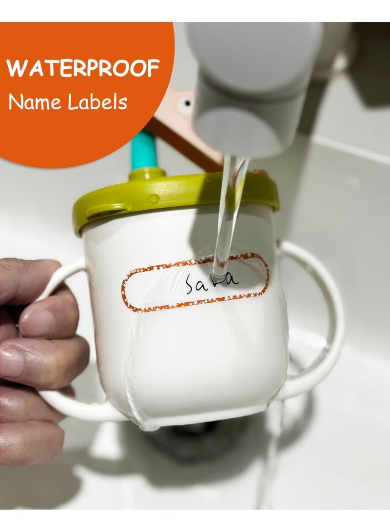 96 PCS Waterproof Bottle Labels Write On Kids Name Labels Self Laminating Self Adhesive Stickers for Daycare School Assorted Sizes And Colors - Image 5