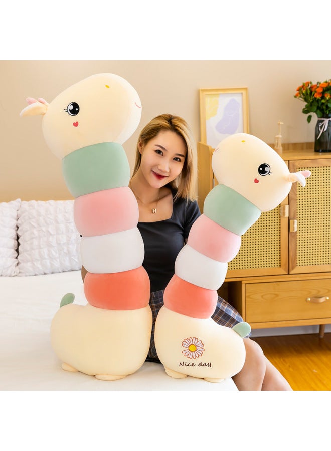 Giraffe Caterpillar Plush Toy Children's Girl's Gift Cute Doll Rag Doll Sleeping Pillow Large Size-Color:Giraffe-Height:120cm（2.1） - Image 5