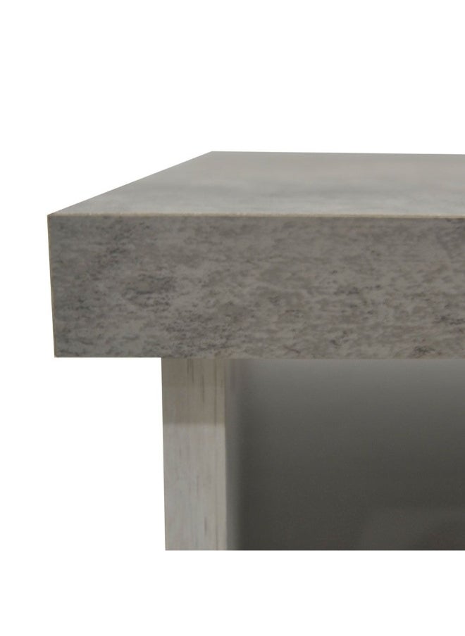 DANUBE HOME Zenith Coffee Table With 1 Door Modern Living Room Table Stylish Storage Coffee Table Durable Design Elegant Home DÃ©cor With Functional Storage - White Oak And Cement  - Image 5