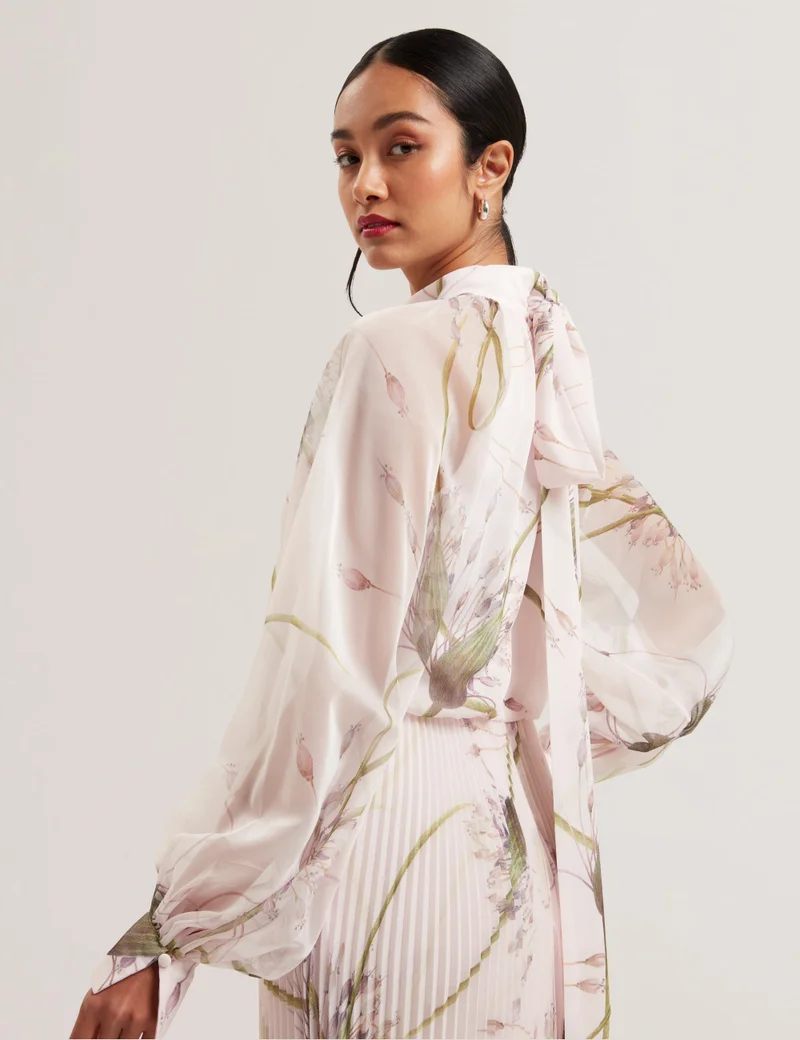 تيد بيكر Printed Scarf Detail Dress