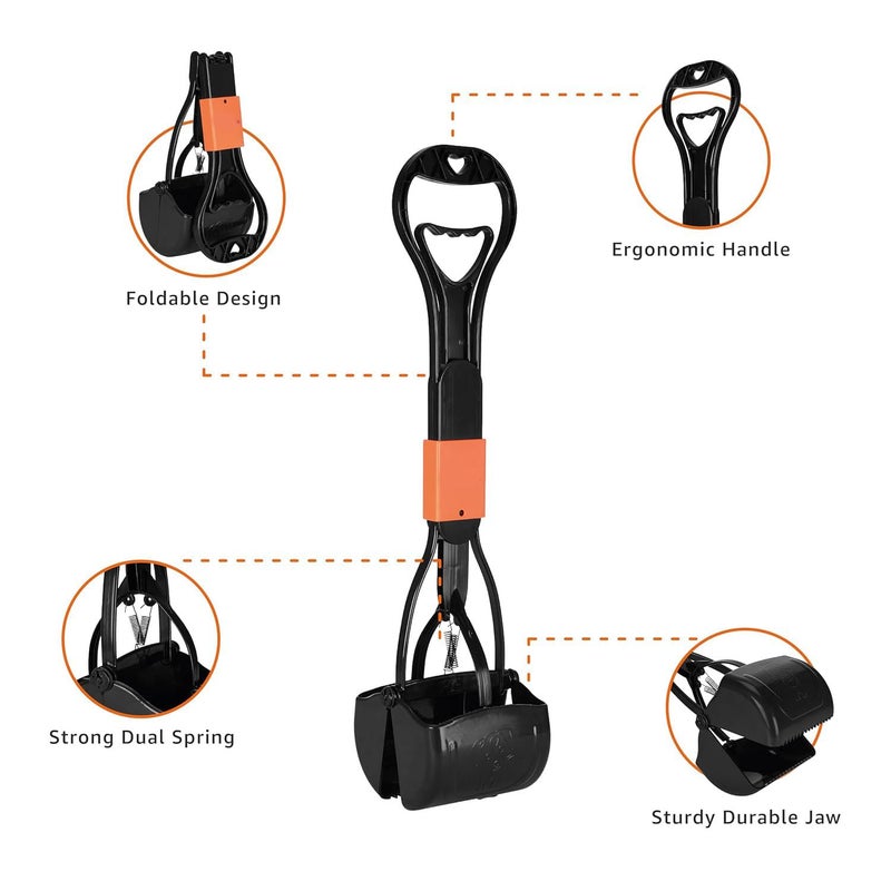 KittuPet Dog Potty Picker - Folding Jaw Clamp Poop Scooper | Pet Waste Picker | Large - Image 3