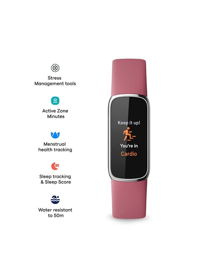 Fitbit Luxe Fitness And Wellness Tracker Orchid/Platinum - Image 2