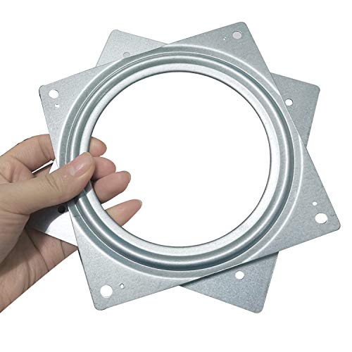 Evadow 6Inch Lazy Susan Hardware, 6Pack Square Rotating Bearing Plate, 500lbs Capacity Lazy Susan Turntable Bearing for for Serving Trays, Kitchen Storage Racks, Craft Table, Zinc Plated Steel Swivel Plate - Image 4