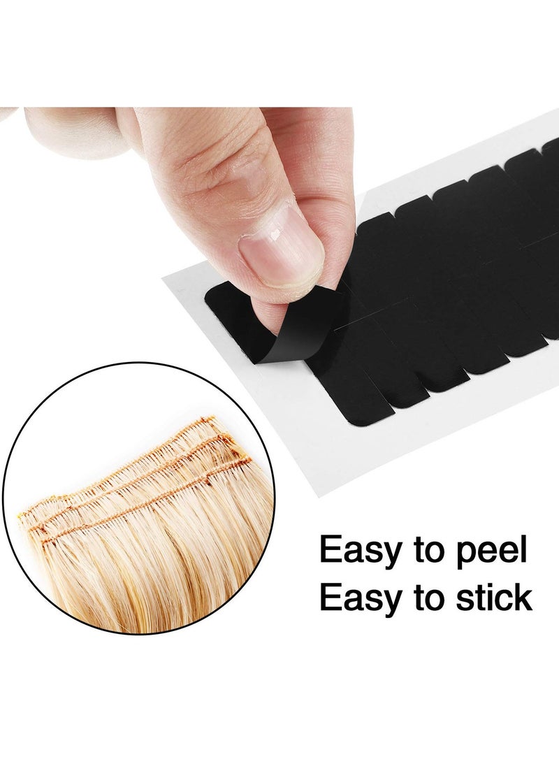 SUNSAR 180 Pieces Hair Extension Tape Adhesive Tabs Double Sided  Extension Tapes for Replacement for Hair Extensions Wigs Supplies  - Image 5