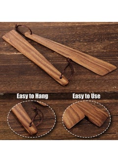 SAVITA 2pcs Teak Wooden Spatula, 25cm/ 9.8 Inch Flat Wooden Turner Non-stick Kitchen Spatula Set Egg Scraper Wood Cooking Utensil for Scraping Chopping Flipping and Serving  - Image 4