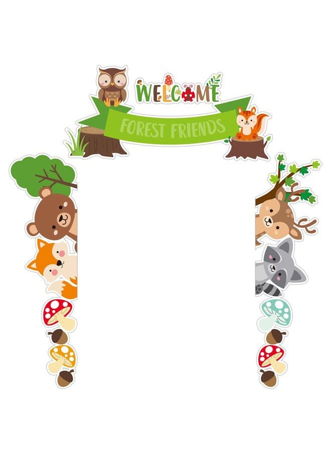 Gilprop Classroom Door Trim Border Sea Animal Door Border Woodland Friends Animal Door Cover Sea Woodland Themed Door Banner Decoration for Home Classroom Door Window Wall Decor (Woodland Friends) - Image 1