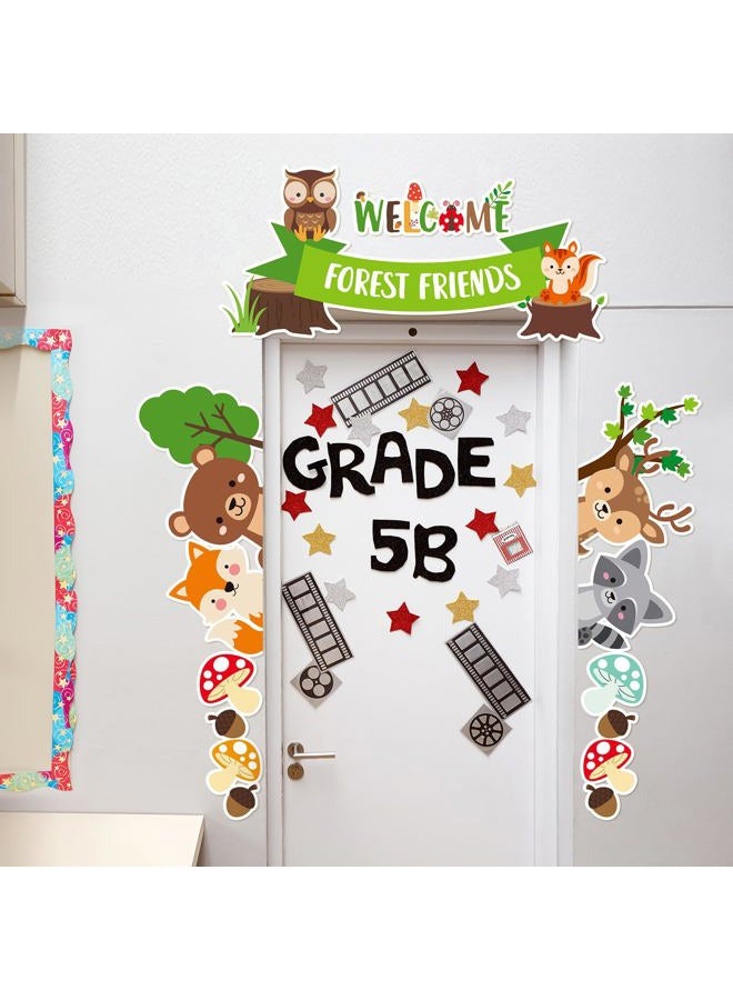 Gilprop Classroom Door Trim Border Sea Animal Door Border Woodland Friends Animal Door Cover Sea Woodland Themed Door Banner Decoration for Home Classroom Door Window Wall Decor (Woodland Friends) - Image 3