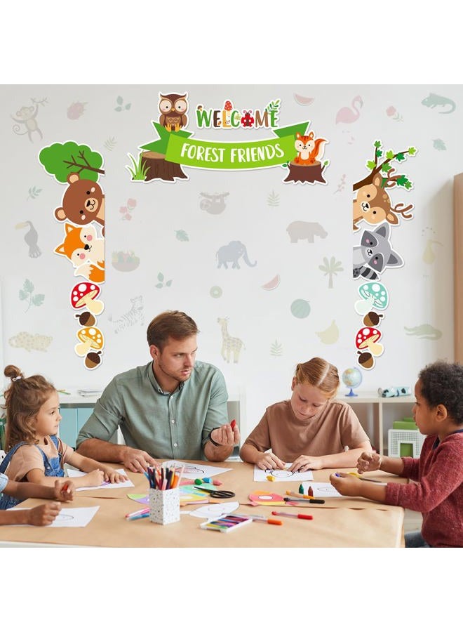 Gilprop Classroom Door Trim Border Sea Animal Door Border Woodland Friends Animal Door Cover Sea Woodland Themed Door Banner Decoration for Home Classroom Door Window Wall Decor (Woodland Friends) - Image 5
