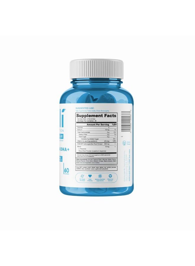 Goli Zero Sugar Ashwagandha & Vitamin D, Maca, L-Theanine Gummies, No Artificial Sweeteners, No Sugar Alcohols. Mixed Berry, KSM-66, Vegan, Plant Based, Non-GMO, Gluten-Free & Gelatin Free. (1) - Image 4