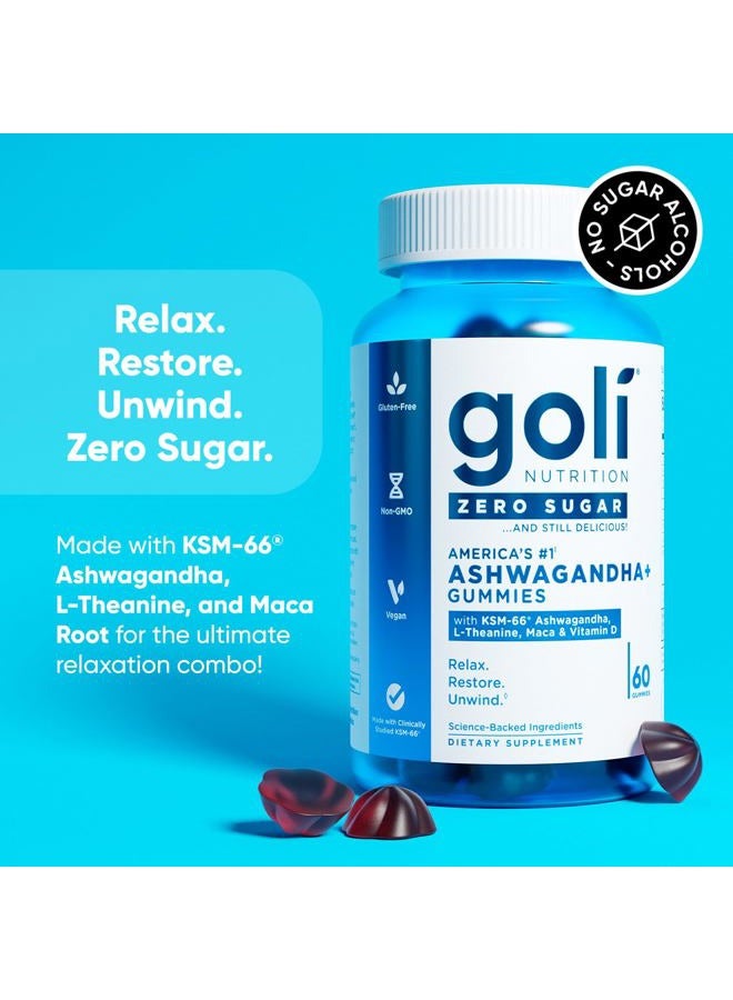 Goli Zero Sugar Ashwagandha & Vitamin D, Maca, L-Theanine Gummies, No Artificial Sweeteners, No Sugar Alcohols. Mixed Berry, KSM-66, Vegan, Plant Based, Non-GMO, Gluten-Free & Gelatin Free. (1) - Image 3