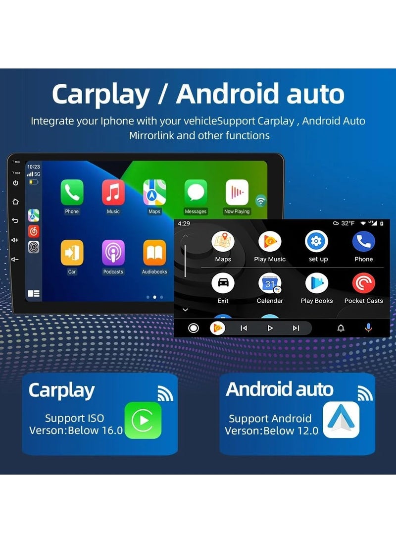 فيريكس - شاشة ستيريو سيارة تعمل بنظام أندرويد لتويوتا كورولا 2019-2023 مع Apple Carplay Android Auto شاشة تعمل باللمس لاسلكية مقاس 10 بوصات مع راديو DSP واي فاي وبلوتوث وكاميرا عالية الدقة وواجهة سريعة - Image 1