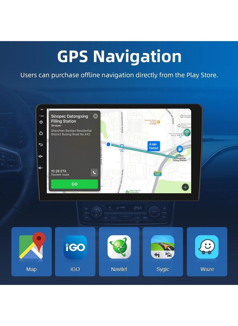 فيريكس - شاشة ستيريو سيارة تعمل بنظام أندرويد لتويوتا كورولا 2019-2023 مع Apple Carplay Android Auto شاشة تعمل باللمس لاسلكية مقاس 10 بوصات مع راديو DSP واي فاي وبلوتوث وكاميرا عالية الدقة وواجهة سريعة - Image 1