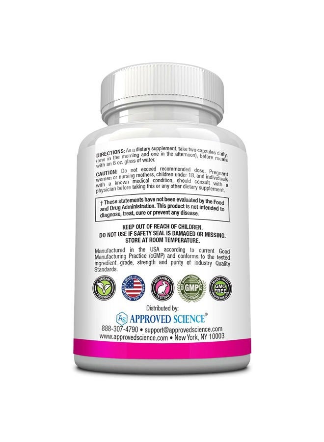 Approved Science PMS MD - Eliminate PMS Symptoms - Calcium, B Vitamins, BioPerine - 60 Capsules - One Month Supply - Vegan - Image 2