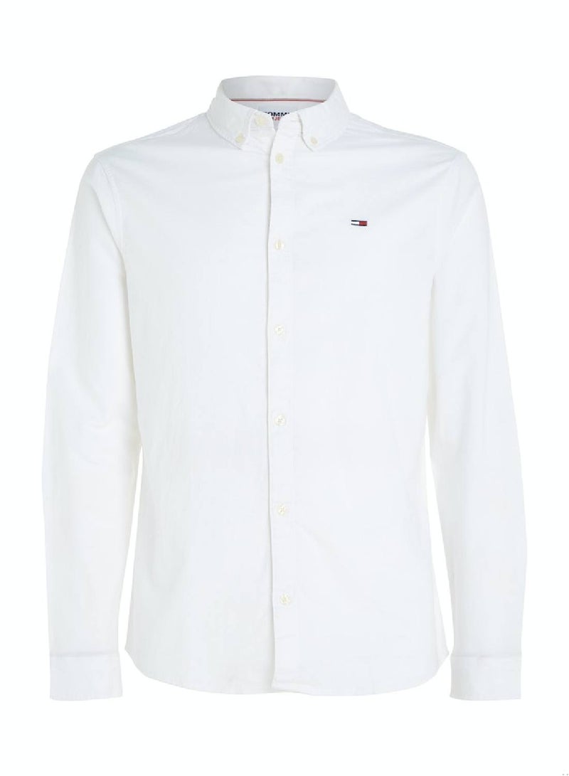 TOMMY JEANS Stretch Slim Fit Oxford Shirt - Image 2