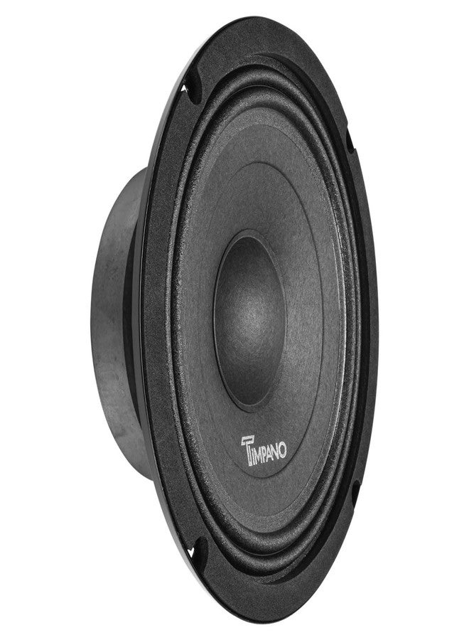 Timpano 8 Inch Shallow Car Speaker 700 Watts TPT-MB8-4 Slim Shallow Profile 4 Ohm, PRO Midbass Car Audio Loudspeaker Compact for Doors (Single) - Image 1