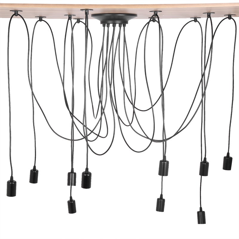 10 Head Industrial Vintage Style Pendant Light Holder Ceiling Lamp Hanger Fixtures - Image 3