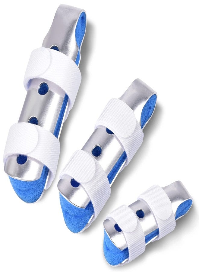 Sopito Finger Splint, 3PCS Finger Support Brace Stabilizer for Straightening Arthritis Knuckle Immobilization, Blue - Image 1