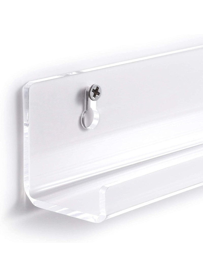 Rassam Al Khaleej Acrylic Wall Mounted Nail Polish Display Stand -Nail Polish Rack– Clear Organizer Rack for Nail Polish, Essential Oils & Cosmetics Set of 6 - Image 2