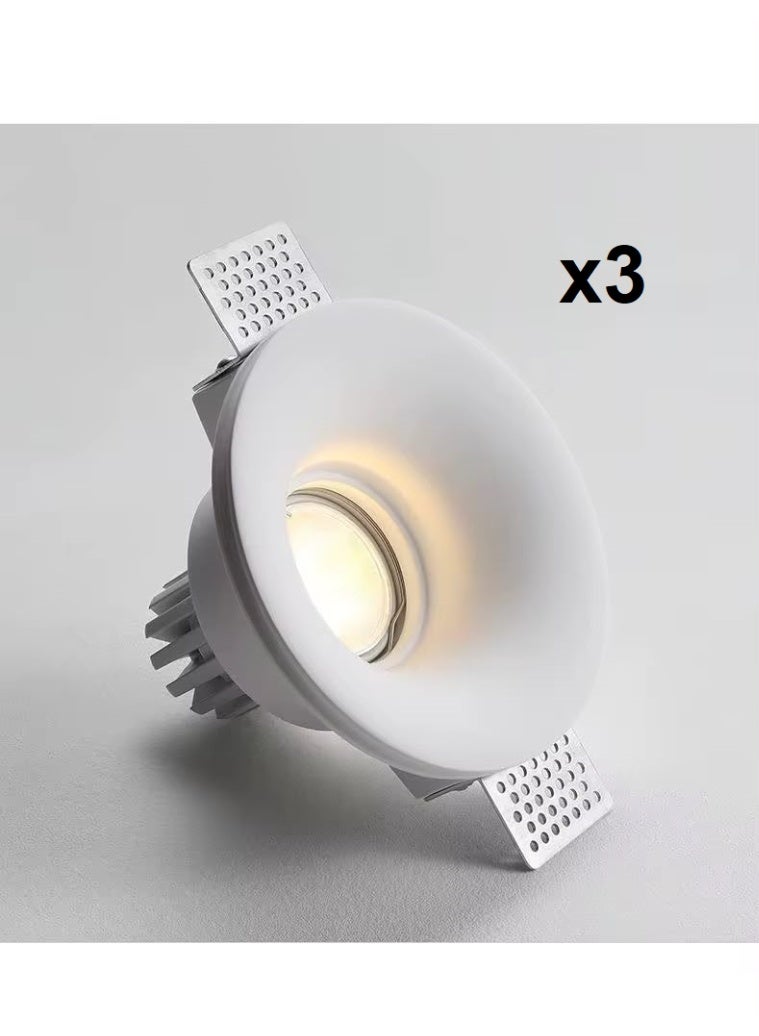 جني لايت سبوت فارغ وش 13سم فرملس مدور مجوف أبيض-SGL001 عدد 3 - Image 1