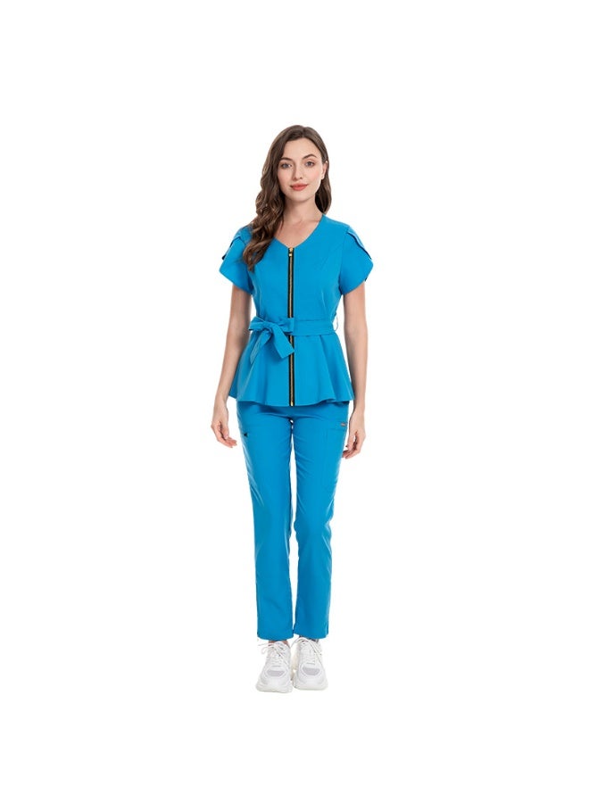 NIBEMINENT Slim Fit Beauty Salon Workwear Medical Scrubs Uniform Women Scrub Set Nursing Accessories Hospital Dental Clinic Surgery Uniform - Image 1