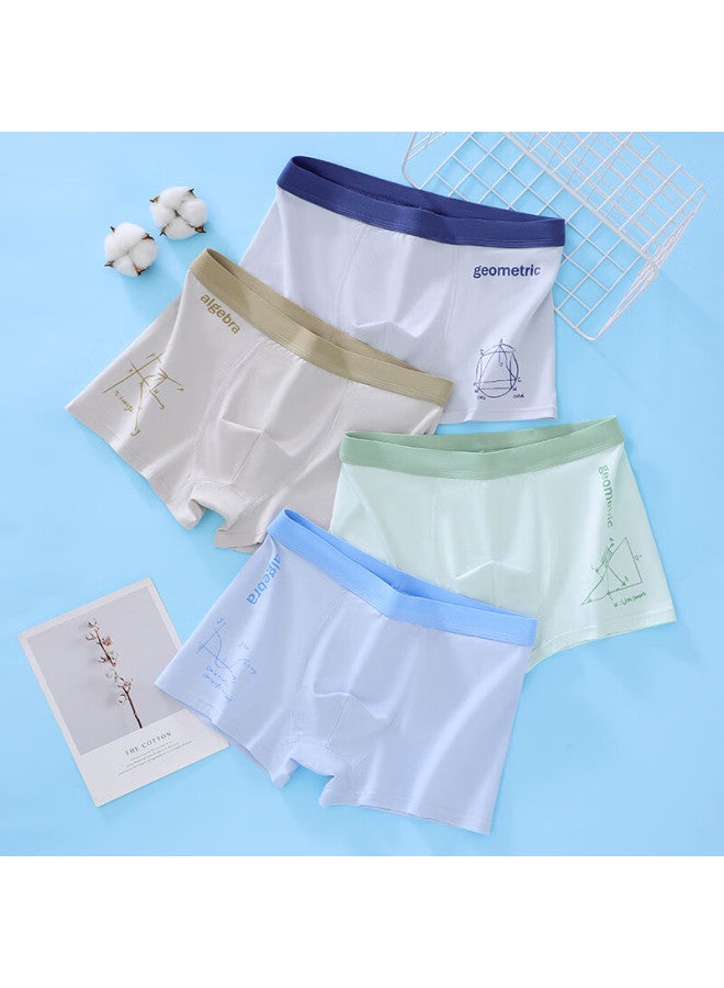 Top Melon Melon Teenage Underwear Development Period Boys Cotton 12-16 Years Old Right Angle Junior High School Students Children Adolescents Right Angle Pants - Image 1