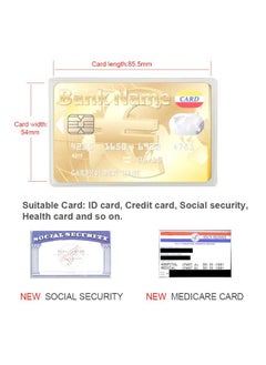Owfeel Credit Card Id Card Holders Waterproof Plastic Protector Sleeves Transparent Credit Card Plastic Holder Vertical Protector Sleeve (8Pcs)  - Image 4