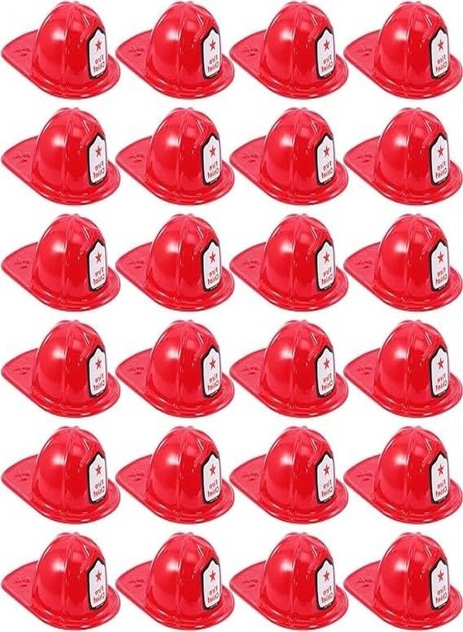 Erinnmy 24 Pcs Kids Firefighter Hat, Plastic Fireman Helmet, Red Fire Chief Helmet for Boys Girls, Bulk Soft Children’s Fireman Hat for Kids Role Play Party Costume Dress Up Accessory - Image 1