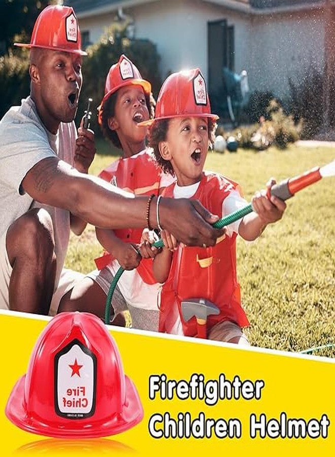 Erinnmy 24 Pcs Kids Firefighter Hat, Plastic Fireman Helmet, Red Fire Chief Helmet for Boys Girls, Bulk Soft Children’s Fireman Hat for Kids Role Play Party Costume Dress Up Accessory - Image 5