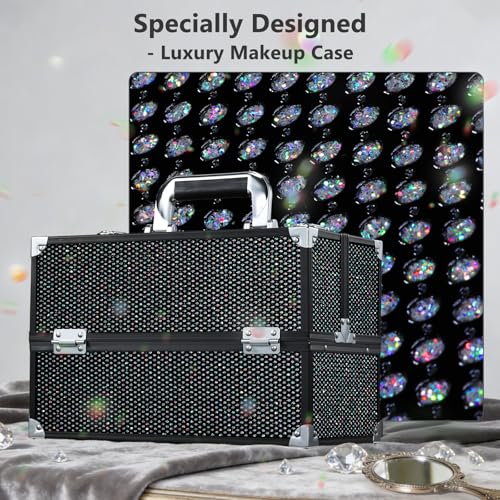 Stagiant 12.6 Inch Large Makeup Train Case, Professional 4 Trays Cosmetic Cases Makeup Storage Organizer Box Beauty Make Up Box with Lock&Adjustable Compartments for Nail, Accessories, Skincare, Black - Image 3