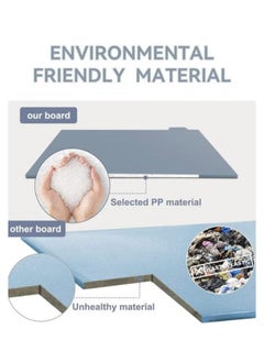 Hanayo 4PCS Kitchen Cutting Boards, Plastic Cutting Board with Storage Shelf , Chopping Board for Kitchen Different Food Types (Grey)  - Image 3
