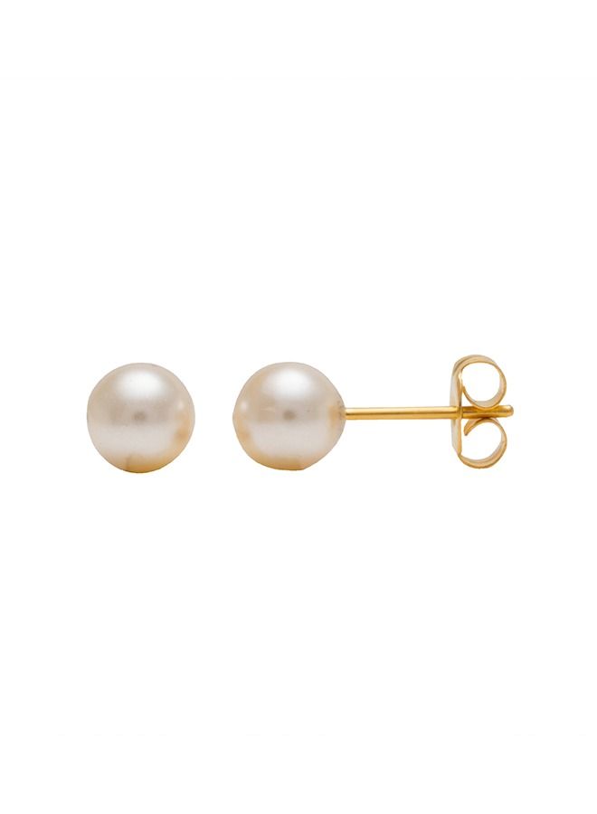 Studex 6MM White Pearl 24K Pure Gold Plated Ear Studs - Image 3