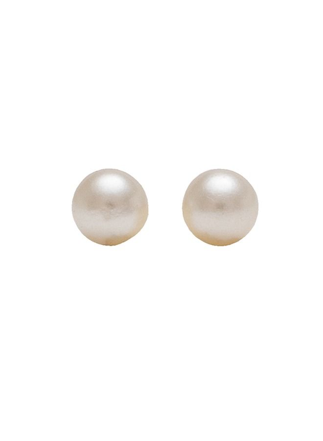 Studex 6MM White Pearl 24K Pure Gold Plated Ear Studs - Image 1