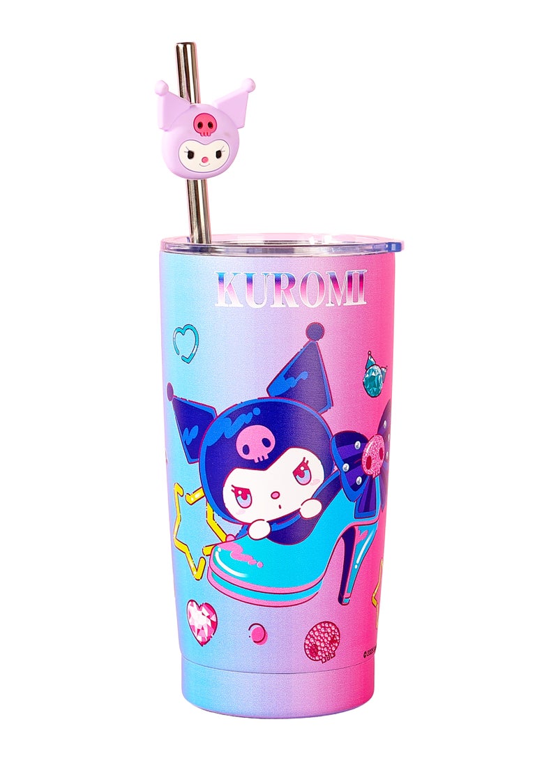 Sanrio Sanrio Kuromi Stainless Steel Bottle With Straw  - Image 1