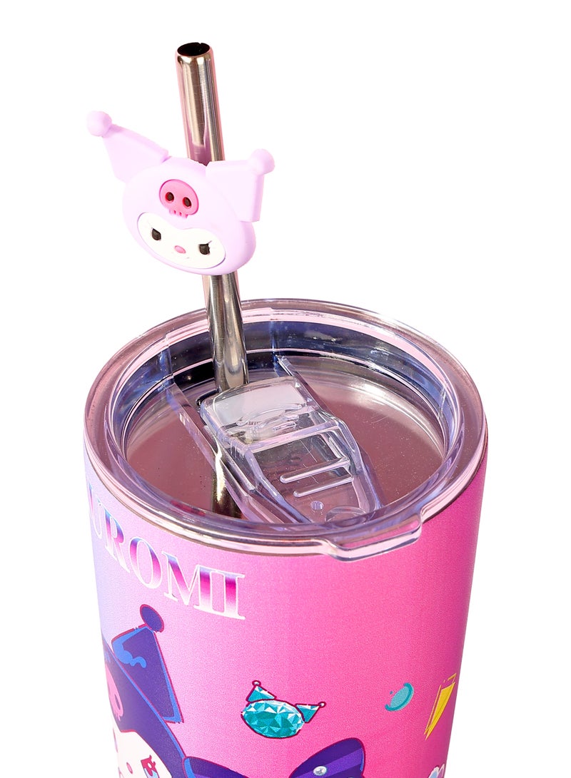 Sanrio Sanrio Kuromi Stainless Steel Bottle With Straw  - Image 2