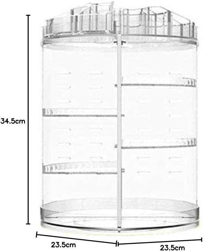 منظم مستحضرات التجميل ماكياج دوَّار بدرجة 360 حامل لتخزين الماكياج يمكنك فصله وتخزينه بنفسك. - Image 3