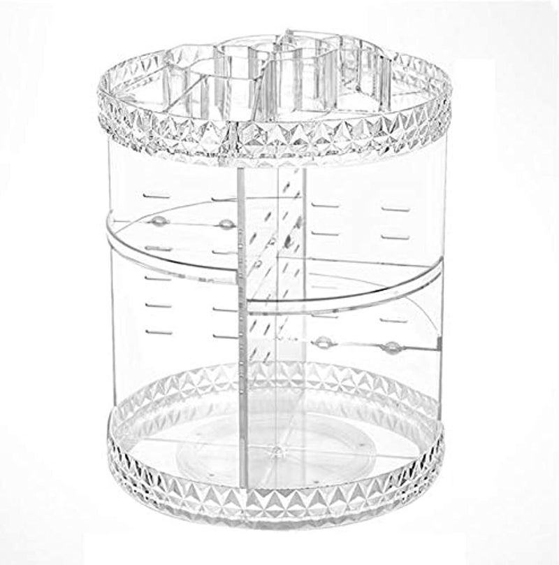 منظم مستحضرات التجميل ماكياج دوَّار بدرجة 360 حامل لتخزين الماكياج يمكنك فصله وتخزينه بنفسك. - Image 1