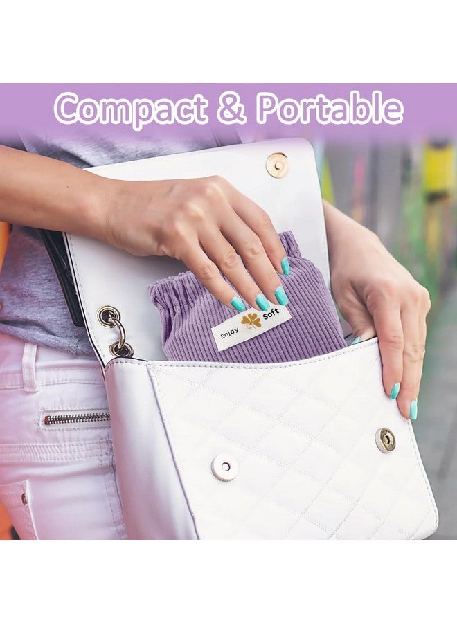 AC ENTERPRISE - CKPS-2pcs Small Makeup Pouch, Corduroy Elastic Storage Bag Coin Pouch Lipstick Bag, Mini Jewelry Storage Pouches for Women Girls, Easy Squeeze Open Travel Pouch Portable - Image 5