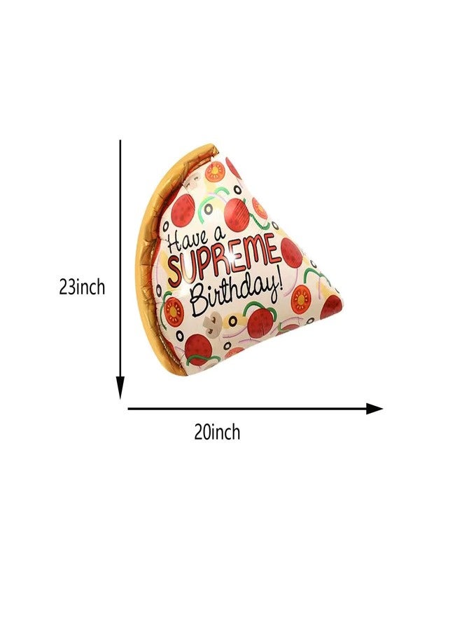 DYT 18PCS Pizza Foil Balloons Pizza Mylar Foil Balloon with 10PCS Latex Balloons for Pizzaria Themed Birthday Decorations Supplies - Image 5