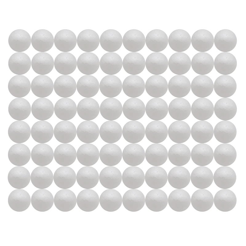 Crafjie Craft Foam Balls 80Pack 1 Inch in Diameter Polystyrene for DIY Arts and Crafts Ornaments Smooth Polystyrene Foam Balls for Decoration Household School Projects White