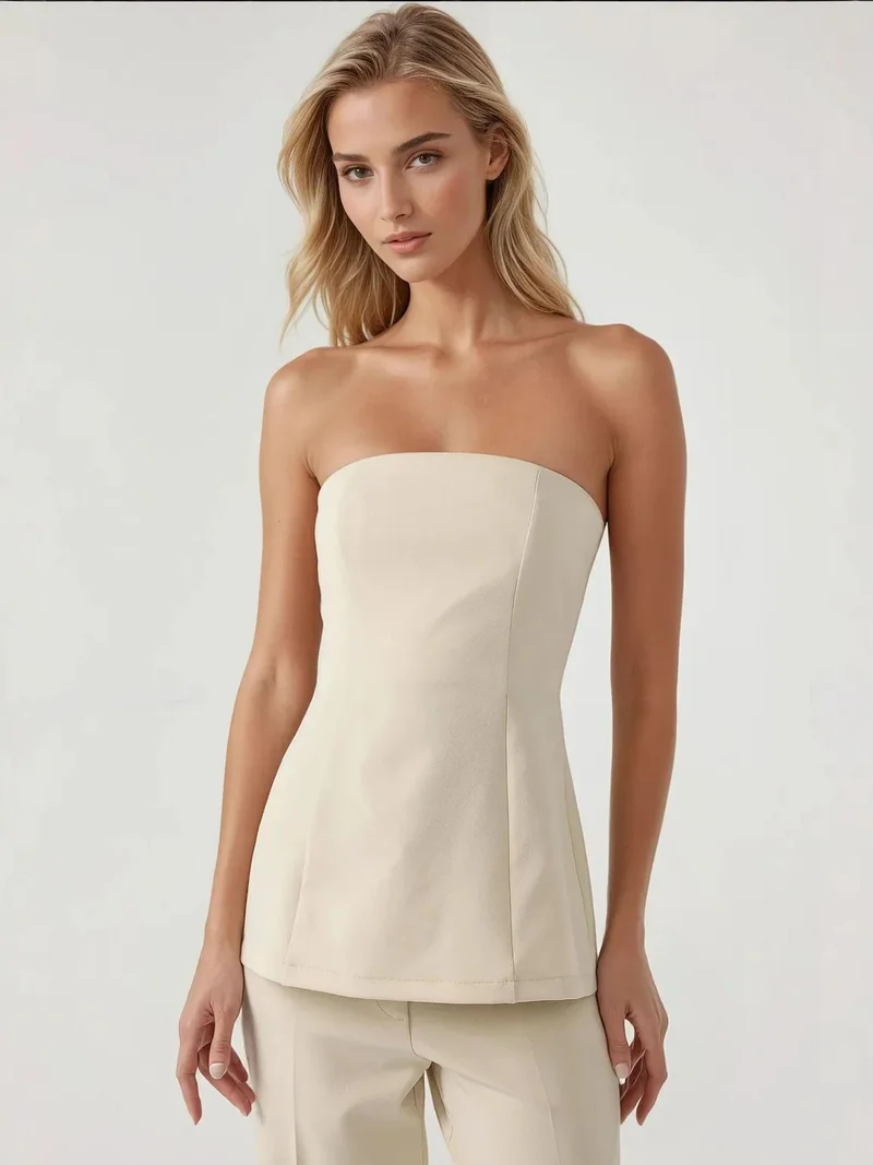 HICCUP Strapless Fitted Long Top