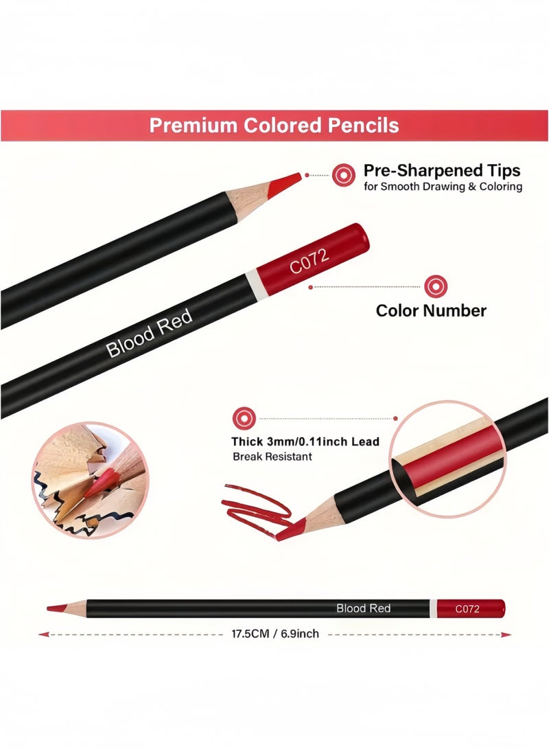 146pcs مجموعة لوازم الفنون ، أقلام الرسم الملونة ، رسم فني- رسم ، أقلام جرافيت مع علبة محمولة ، وإمدادات فنية مدرسية مثالية للفنانين ، مثالية للتظليل ، والمزج - Image 2