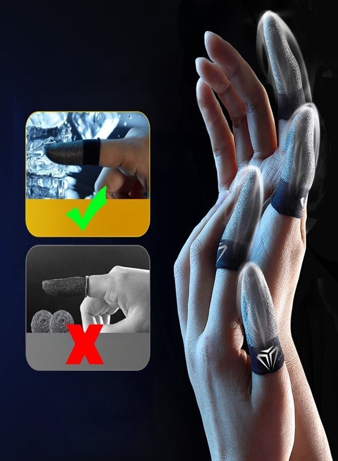 2 Pair Finger Sleeves For Gaming Thumb Finger Sleeves For Game Pubg Mobile Anti Slip Finger Gloves With Box Games Accessories - Image 3