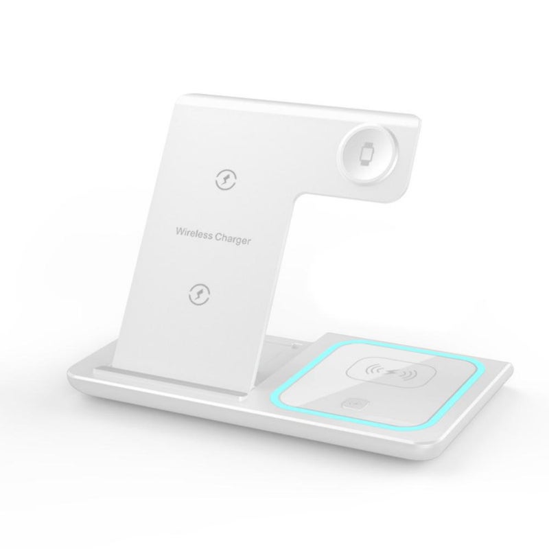 3-in-1 fast charging station foldable wireless charger holder suitable for Apple/Huawei mobile phones/headphones/watches 3-in-1 wireless charger - Image 4