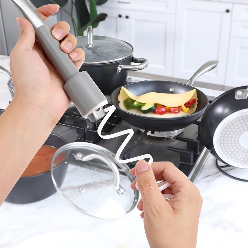 Non-Slip Silicone Pan Handle Covers – Heat Resistant & Insulated Grips for Cast Iron Pots, Pans & Skillets For Comfortable Hold, Grey - Image 3