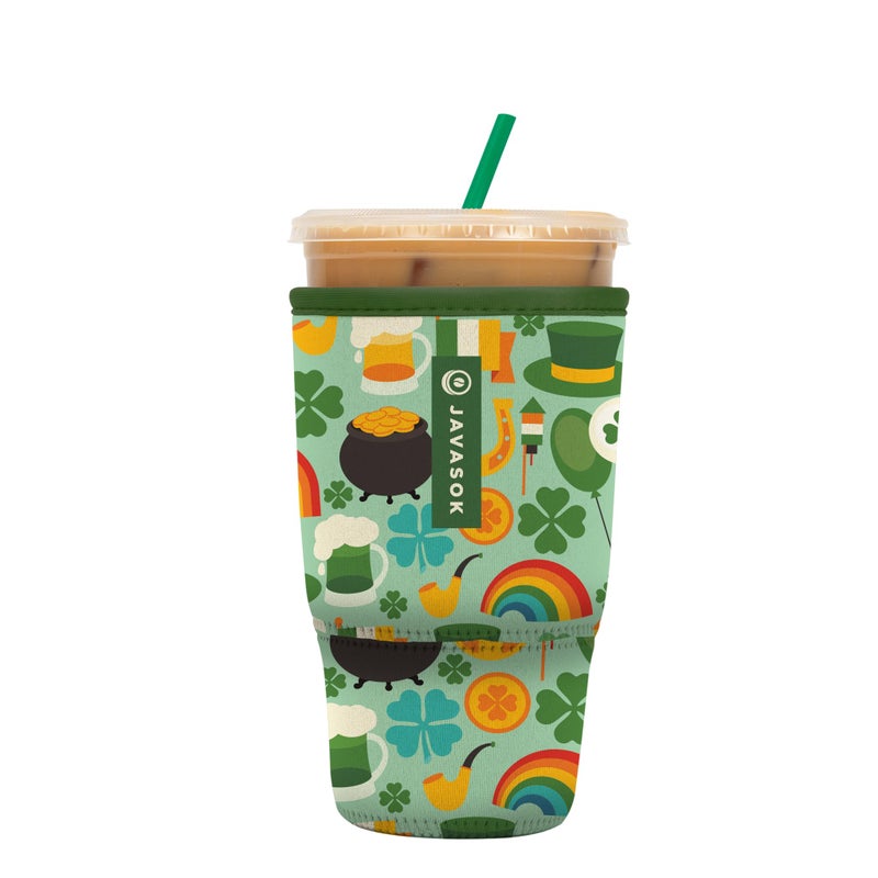 Sok It Java Sok Iced Coffee & Cold Soda Insulated Neoprene Cup Sleeve (Irish Charm  Large: 30-32oz) - Image 1