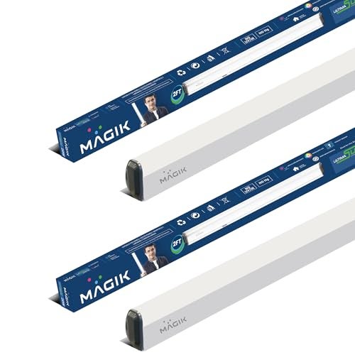 MAGIK Ultima Super Mini LED 2ft Tube Light 20 W | 6500 K Cool White | 25,000 Hour Lifespan | Ultra‑Bright Ceiling & Cabinet Lighting | Pack of 2 - Image 1